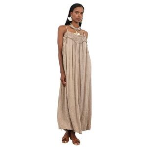 Massimo Dutti
Long  Gathered  Halter Neck Strappy Dress in Sz S
